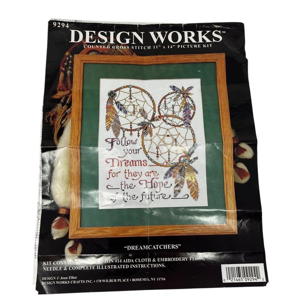 Design Works Counted Cross Stitch ‎ 11"x14" Picture Dreamcatcher Pattern ONLY